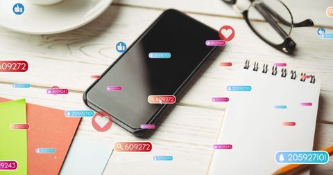 Digital Connectivity Concept with Smartphone and Social Media Icons - Download Free Stock Images Pikwizard.com