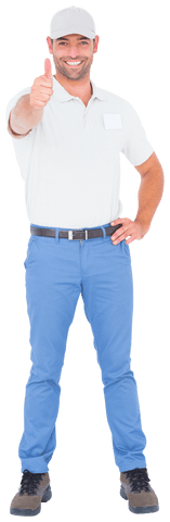 cheerful man in cap giving thumbs up transparent background - Download Free Stock Videos Pikwizard.com