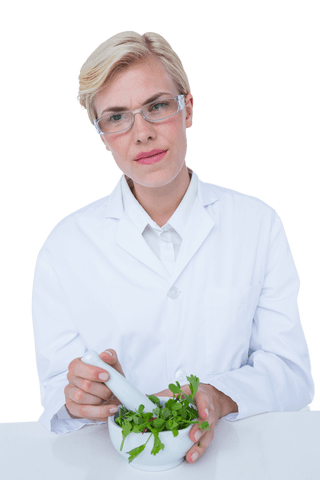 transparent background doctor using pestle and mortar for herbal mix - Download Free Stock Videos Pikwizard.com