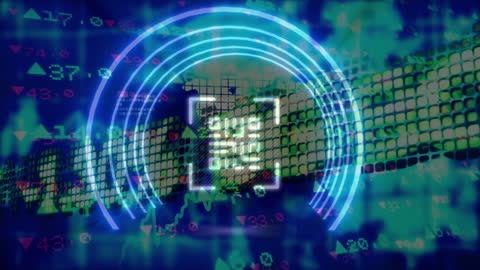 Abstract Data Processing and Digital Networking Concept