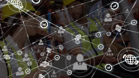 Logistics Team Using Technology for Enhanced Connectivity