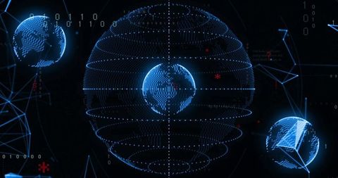 digital globes with binary code connect synthetic data networks - Download Free Stock Images Pikwizard.com