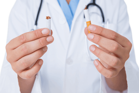 transparent female doctor breaking cigarette for health concept - Download Free Stock Videos Pikwizard.com