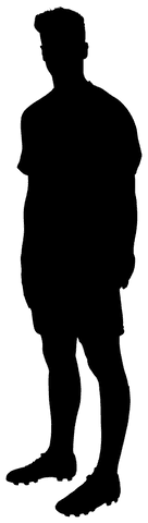Male soccer player silhouette transparent - athletes in motion