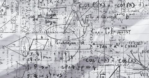 Mathematical Formulae and Geometric Drawings on Paper - Download Free Stock Images Pikwizard.com