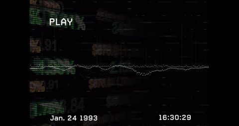 Retro Interface with Data Stream and Date Overlay - Download Free Stock Images Pikwizard.com