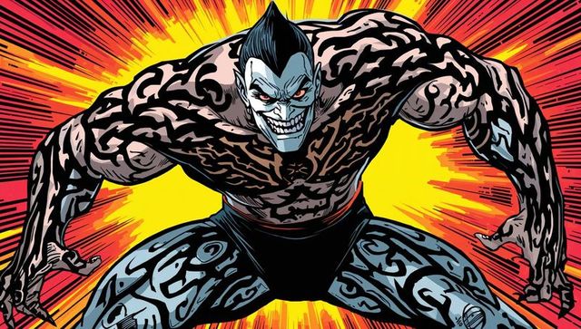 Sinister Supervillain in Dynamic Explosion Backdrop Comic Art