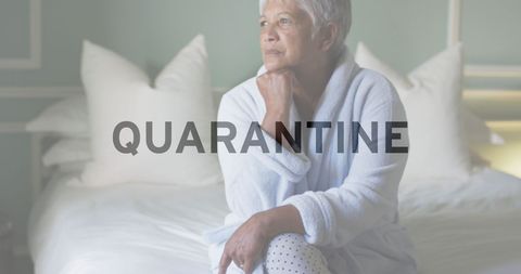 Contemplative Senior Woman Bearing Quarantine Impacts - Download Free Stock Images Pikwizard.com