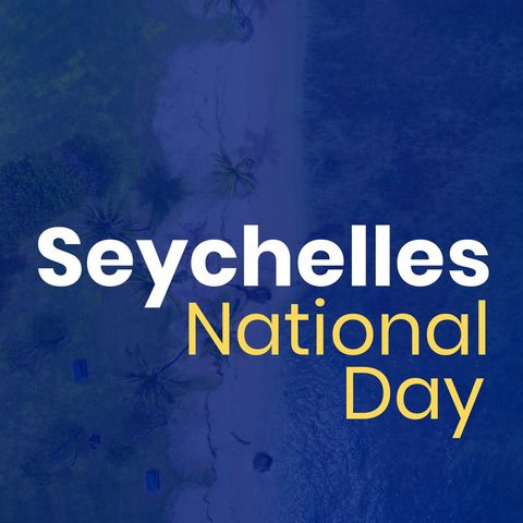 Seychelles National Day Celebration Over Heavenly Beach View - Download Free Stock Templates Pikwizard.com