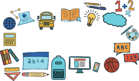 Educational Icons on Transparent Background with School Symbols - Download Free Stock Videos Pikwizard.com
