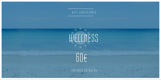 Serene Beach Wellness Gift Certificate - Download Free Stock Templates Pikwizard.com