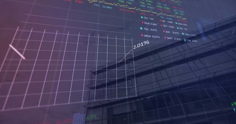 Digital Data Visualizations Over Modern Cityscape - Download Free Stock Images Pikwizard.com