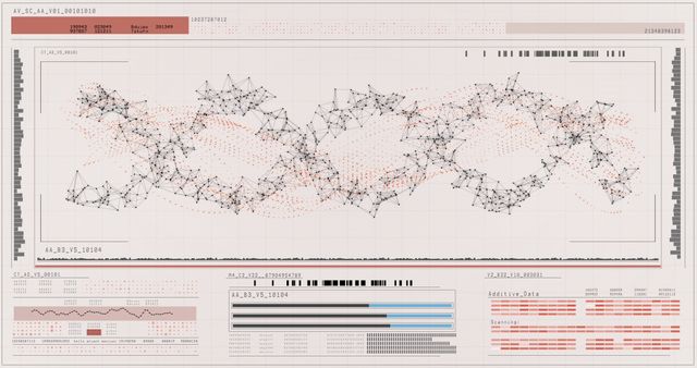 Abstract Global Data Network Visualization With Dots and Lines - Download Free Stock Photos Pikwizard.com