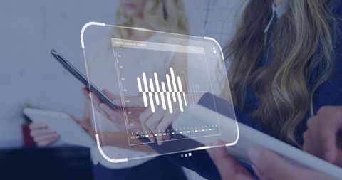 Transparent Data Interfaces with Professional Women Collaborating - Download Free Stock Images Pikwizard.com