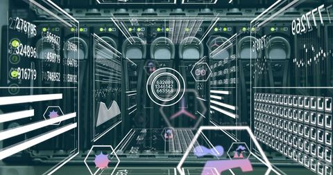 High-Tech Data Network with Financial Analysis Visuals - Download Free Stock Images Pikwizard.com