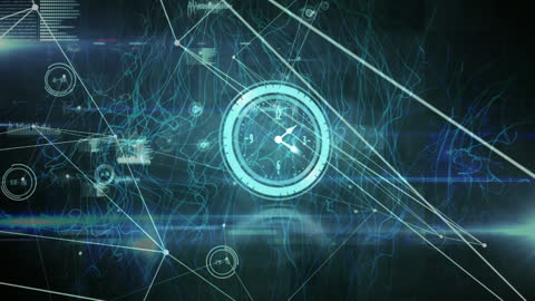 Futuristic Digital Network with Clock Interface