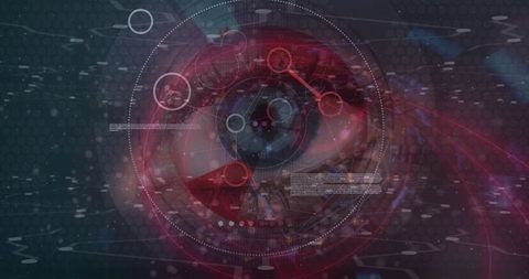 Eye and Digital Interface Symbolizing Data Processing