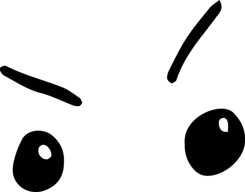 abstract cartoon eyes with angry expression on transparent background - Download Free Stock Videos Pikwizard.com