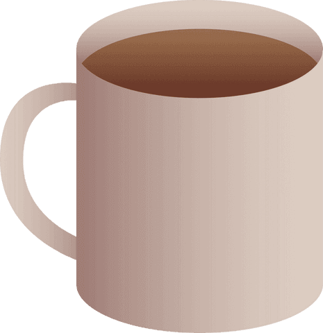 minimalist vector mug with brown liquid on transparent background - Download Free Stock Videos Pikwizard.com