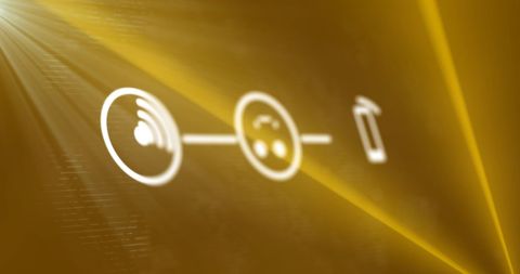 Digital Networking and Data Flow Illustration on Gradient Background