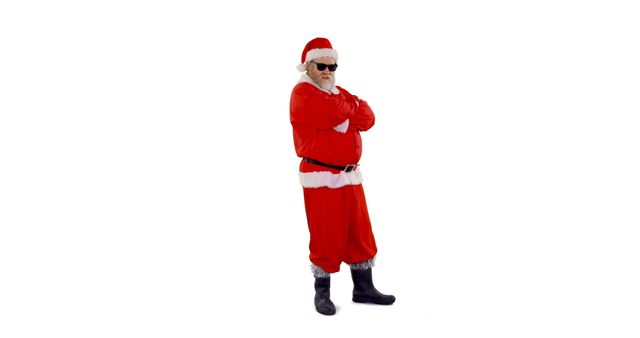 Cool Santa Claus Posing with Sunglasses on Isolated Background - Download Free Stock Images Pikwizard.com