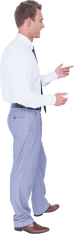 Caucasian Businessman Communicating Ideas | Transparent Background - Download Free Stock Videos Pikwizard.com