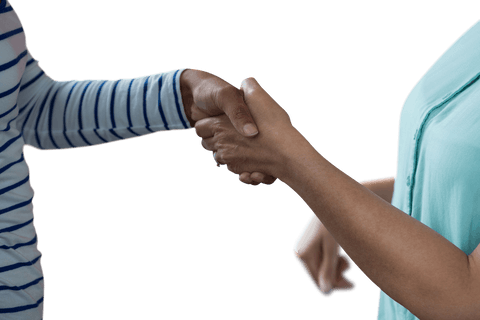 Midsection Handshake with Transparent Background for Business Concepts