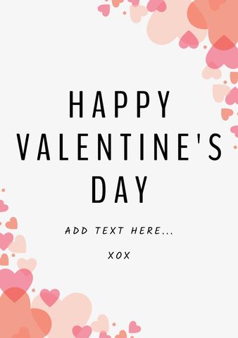 Romantic Valentine's Day Card with Heart Confetti - Download Free Stock Templates Pikwizard.com