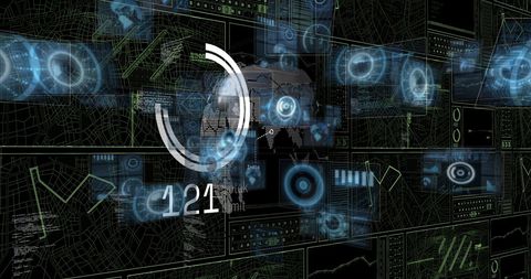 Futuristic Digital Data Interface with Holographic Elements - Download Free Stock Images Pikwizard.com