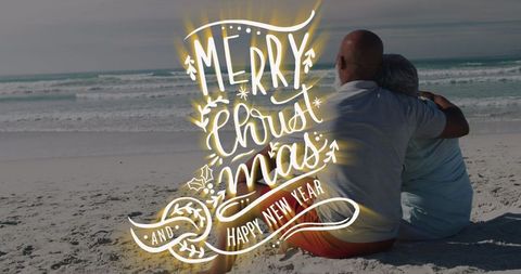 Senior Couple Enjoying Tranquil Beach Holiday Atmosphere