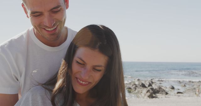 Romantic Couple Enjoying Outdoors Near Beach - Download Free Stock Images Pikwizard.com