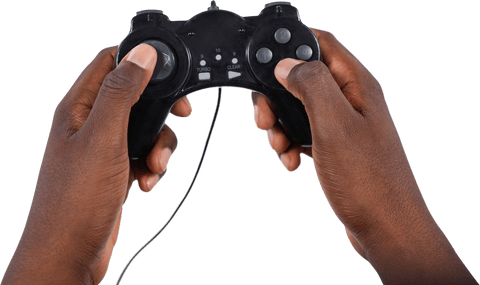 close-up of hands gaming with transparent game controller - Download Free Stock Videos Pikwizard.com