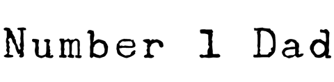 Number 1 dad text on transparent background for father's day