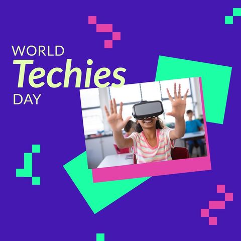 World Techies Day Celebration Design with VR Headset - Download Free Stock Templates Pikwizard.com