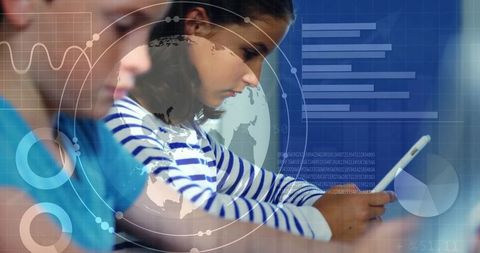 Students Engaging with Tablets in Classroom Setting