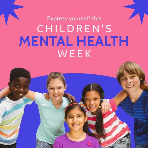 Diverse Kids Smiling for Children's Mental Health Week Poster - Download Free Stock Templates Pikwizard.com