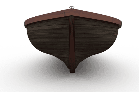 black wood boat front view on transparent background - Download Free Stock Videos Pikwizard.com