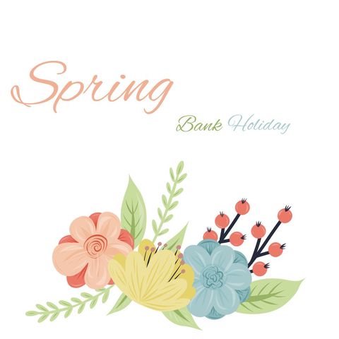 Floral Spring Bank Holiday Greeting Card - Download Free Stock Templates Pikwizard.com