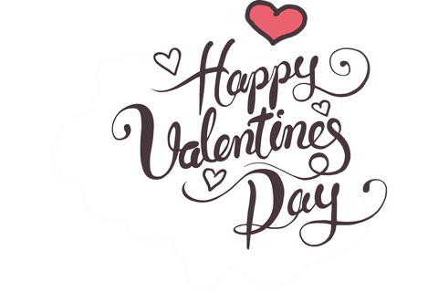 stylish valentine's day text with hearts on transparent - Download Free Stock Videos Pikwizard.com