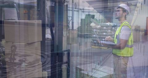 warehouse management concept with double exposure effect - Download Free Stock Images Pikwizard.com