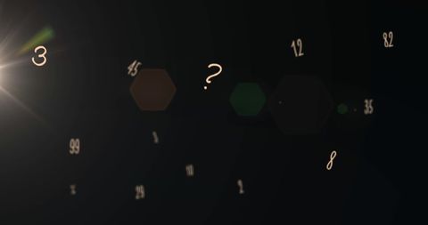 abstract numbers and question mark on black background - Download Free Stock Images Pikwizard.com