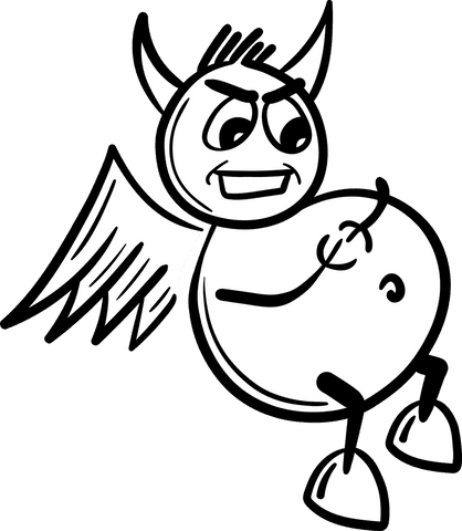 playful devil character with wings on transparent background - Download Free Stock Videos Pikwizard.com