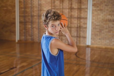 Youthful Enthusiasm on the Basketball Court