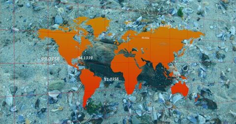 Global Cartography and Ecological Impact on Coastline - Download Free Stock Images Pikwizard.com