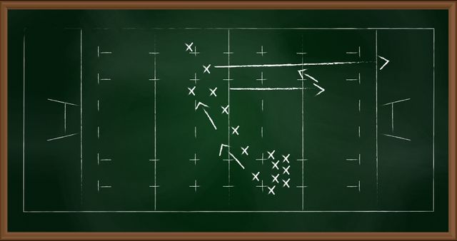 Chalkboard Football Strategy Game Plan Diagram - Download Free Stock Images Pikwizard.com