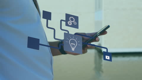 Businessman Connecting with Technology Over Smartphone Communication