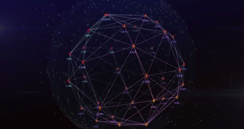 Futuristic Digital Network Sphere with Global Connections - Download Free Stock Images Pikwizard.com