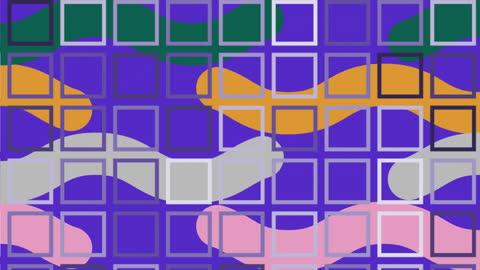 Colorful Abstract Geometric Pattern with Squared Overlay