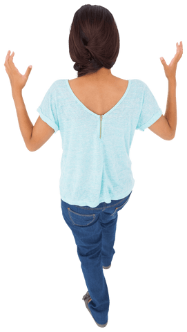 Caucasian Woman Upset Standing Back Transparent Background - Download Free Stock Videos Pikwizard.com