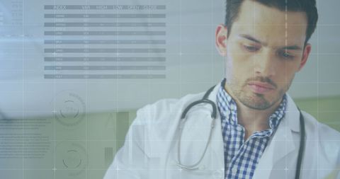 Modern Healthcare Technology Interface with Doctor Analyzing Data - Download Free Stock Images Pikwizard.com